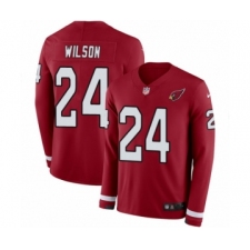 Youth Nike Arizona Cardinals #24 Adrian Wilson Limited Red Therma Long Sleeve NFL Jersey