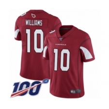 Men's Arizona Cardinals #10 Chad Williams Red Team Color Vapor Untouchable Limited Player 100th Season Football Jersey