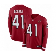 Men's Nike Arizona Cardinals #41 Antoine Bethea Limited Red Therma Long Sleeve NFL Jersey