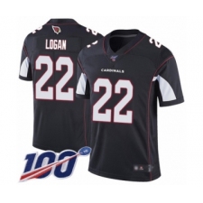 Men's Arizona Cardinals #22 T. J. Logan Black Alternate Vapor Untouchable Limited Player 100th Season Football Jersey