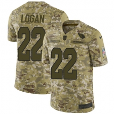 Men's Nike Arizona Cardinals #22 T. J. Logan Limited Camo 2018 Salute to Service NFL Jersey