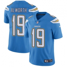 Men's Nike Los Angeles Chargers #19 Lance Alworth Electric Blue Alternate Vapor Untouchable Limited Player NFL Jersey