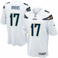 Men's Nike Los Angeles Chargers #17 Philip Rivers Game White NFL Jersey
