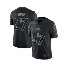 Men's Los Angeles Chargers #97 Joey Bosa Black Reflective Limited Stitched Football Jersey