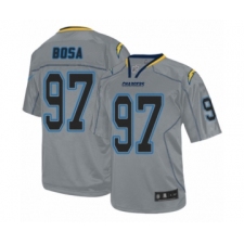 Men's Los Angeles Chargers #97 Joey Bosa Elite Lights Out Grey Football Jersey