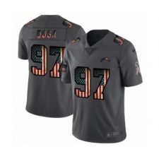 Men's Los Angeles Chargers #97 Joey Bosa Limited Black USA Flag 2019 Salute To Service Football Jersey