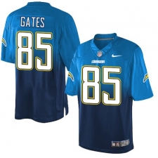 Men's Nike Los Angeles Chargers #85 Antonio Gates Elite Electric Blue/Navy Fadeaway NFL Jersey