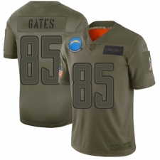 Youth Los Angeles Chargers #85 Antonio Gates Limited Camo 2019 Salute to Service Football Jersey