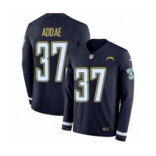 Youth Nike Los Angeles Chargers #37 Jahleel Addae Limited Navy Blue Therma Long Sleeve NFL Jersey