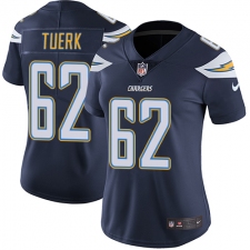 Women's Nike Los Angeles Chargers #62 Max Tuerk Elite Navy Blue Team Color NFL Jersey