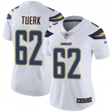 Women's Nike Los Angeles Chargers #62 Max Tuerk Elite White NFL Jersey