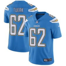 Youth Nike Los Angeles Chargers #62 Max Tuerk Elite Electric Blue Alternate NFL Jersey
