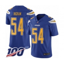 Men's Los Angeles Chargers #54 Melvin Ingram Limited Electric Blue Rush Vapor Untouchable 100th Season Football Jersey