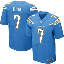 Men's Nike Los Angeles Chargers #7 Doug Flutie Elite Electric Blue Alternate NFL Jersey