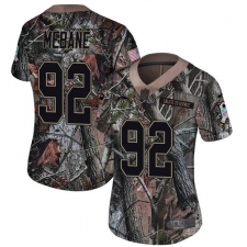 Women's Nike Los Angeles Chargers #92 Brandon Mebane Limited Camo Rush Realtree NFL Jersey