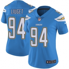 Women's Nike Los Angeles Chargers #94 Corey Liuget Elite Electric Blue Alternate NFL Jersey