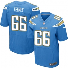 Men's Nike Los Angeles Chargers #66 Dan Feeney Elite Electric Blue Alternate NFL Jersey