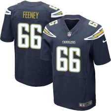 Men's Nike Los Angeles Chargers #66 Dan Feeney Elite Navy Blue Team Color NFL Jersey