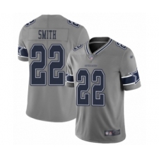 Men's Dallas Cowboys #22 Emmitt Smith Limited Gray Inverted Legend Football Jersey