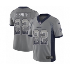 Men's Nike Dallas Cowboys #22 Emmitt Smith Limited Gray Rush Drift Fashion NFL Jersey