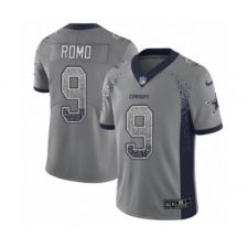 Men's Nike Dallas Cowboys #9 Tony Romo Limited Gray Rush Drift Fashion NFL Jersey