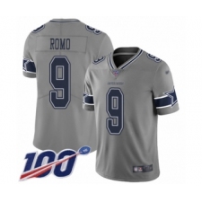 Youth Dallas Cowboys #9 Tony Romo Limited Gray Inverted Legend 100th Season Football Jersey