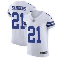 Men's Nike Dallas Cowboys #21 Deion Sanders Elite White NFL Jersey