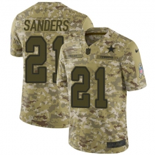 Youth Nike Dallas Cowboys #21 Deion Sanders Limited Camo 2018 Salute to Service NFL Jersey
