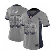 Women's Nike Dallas Cowboys #88 Michael Irvin Limited Gray Rush Drift Fashion NFL Jersey
