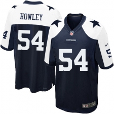 Men's Nike Dallas Cowboys #54 Chuck Howley Game Navy Blue Throwback Alternate NFL Jersey