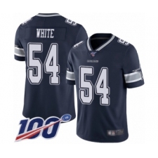 Men's Dallas Cowboys #54 Randy White Navy Blue Team Color Vapor Untouchable Limited Player 100th Season Football Jersey