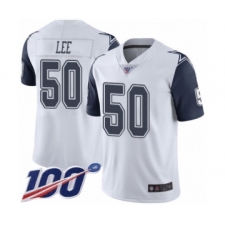 Men's Dallas Cowboys #50 Sean Lee Limited White Rush Vapor Untouchable 100th Season Football Jersey