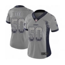 Women's Nike Dallas Cowboys #50 Sean Lee Limited Gray Rush Drift Fashion NFL Jersey