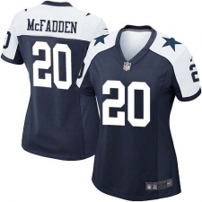Women's Nike Dallas Cowboys #20 Darren McFadden Game Navy Blue Throwback Alternate NFL Jersey