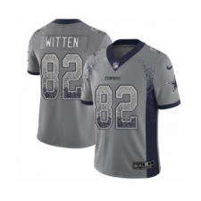 Men's Nike Dallas Cowboys #82 Jason Witten Limited Gray Rush Drift Fashion NFL Jersey