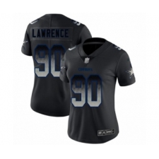 Women's Dallas Cowboys #90 DeMarcus Lawrence Black Smoke Fashion Limited Football Jersey