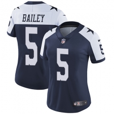 Women's Nike Dallas Cowboys #5 Dan Bailey Navy Blue Throwback Alternate Vapor Untouchable Limited Player NFL Jersey