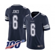 Men's Dallas Cowboys #6 Chris Jones Navy Blue Team Color Vapor Untouchable Limited Player 100th Season Football Jersey