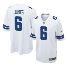 Men's Nike Dallas Cowboys #6 Chris Jones Game White NFL Jersey