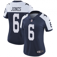 Women's Nike Dallas Cowboys #6 Chris Jones Elite Navy Blue Throwback Alternate NFL Jersey