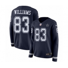 Women's Nike Dallas Cowboys #83 Terrance Williams Limited Navy Blue Therma Long Sleeve NFL Jersey
