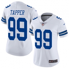 Women's Nike Dallas Cowboys #99 Charles Tapper Elite White NFL Jersey