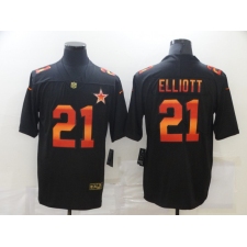 Men's Dallas Cowboys #21 Ezekiel Elliott Black colorful Nike Limited Jersey