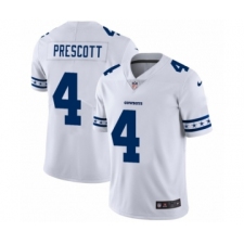 Men's Dallas Cowboys #4 Dak Prescott White Team Logo Cool Edition Jersey