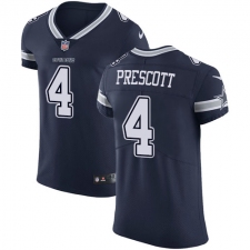 Men's Nike Dallas Cowboys #4 Dak Prescott Navy Blue Team Color Vapor Untouchable Elite Player NFL Jersey
