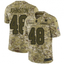 Youth Nike Dallas Cowboys #48 Daryl Johnston Limited Camo 2018 Salute to Service NFL Jersey