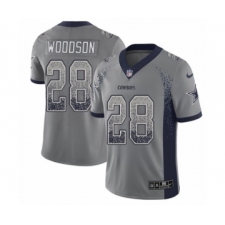 Men's Nike Dallas Cowboys #28 Darren Woodson Limited Gray Rush Drift Fashion NFL Jersey