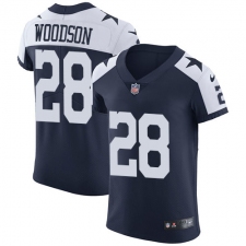 Men's Nike Dallas Cowboys #28 Darren Woodson Navy Blue Throwback Alternate Vapor Untouchable Elite Player NFL Jersey