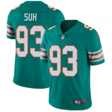 Youth Nike Miami Dolphins #93 Ndamukong Suh Elite Aqua Green Alternate NFL Jersey