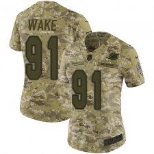 Women's Nike Miami Dolphins #91 Cameron Wake Limited Camo 2018 Salute to Service NFL Jersey